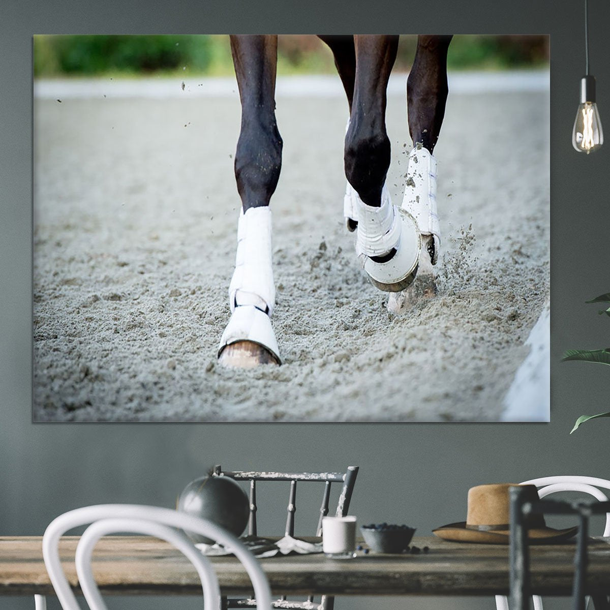 Closeup of the hooves from a horse Canvas Print or Poster
