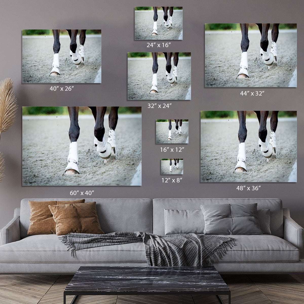 Closeup of the hooves from a horse Canvas Print or Poster