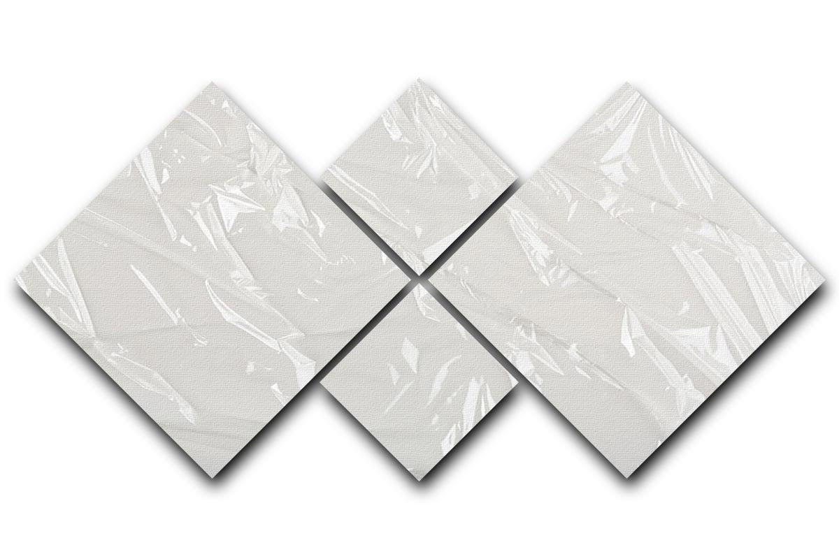 Closeup of wrinkled plastic 4 Square Multi Panel Canvas  - Canvas Art Rocks - 1