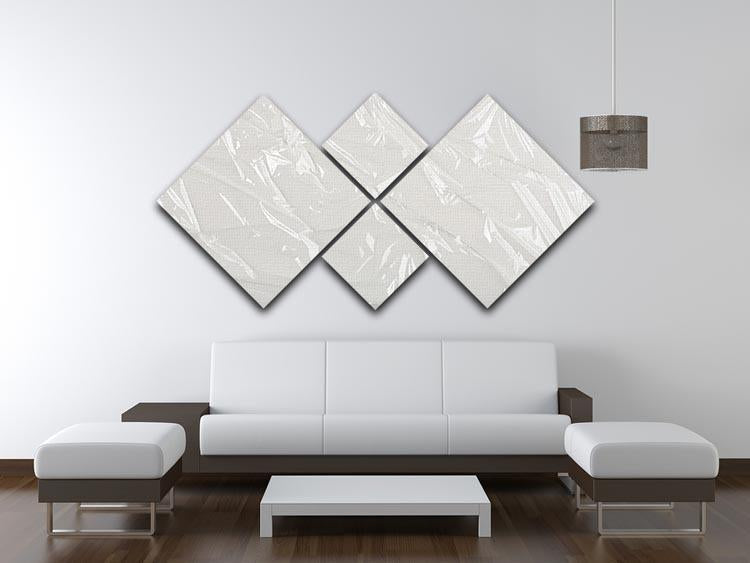 Closeup of wrinkled plastic 4 Square Multi Panel Canvas  - Canvas Art Rocks - 3