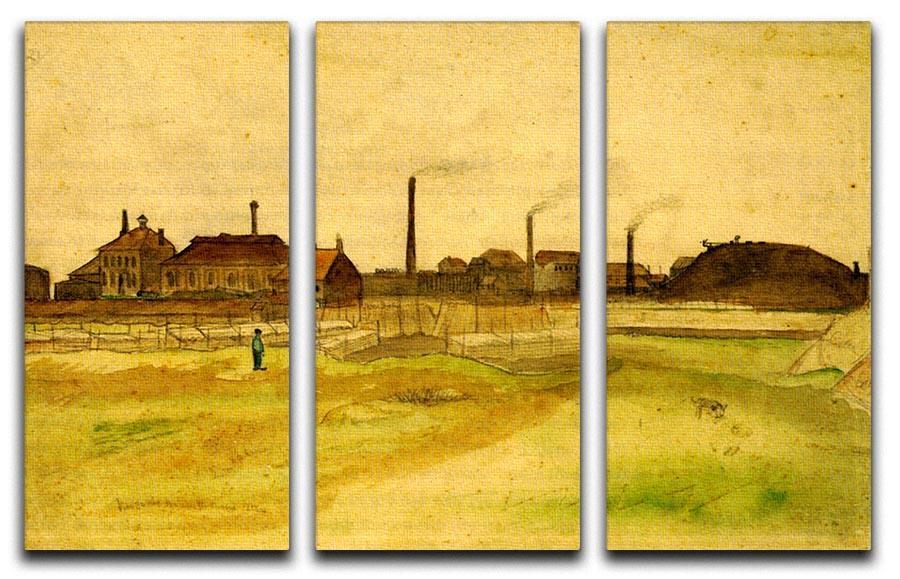 Coalmine in the Borinage by Van Gogh 3 Split Panel Canvas Print - Canvas Art Rocks - 4