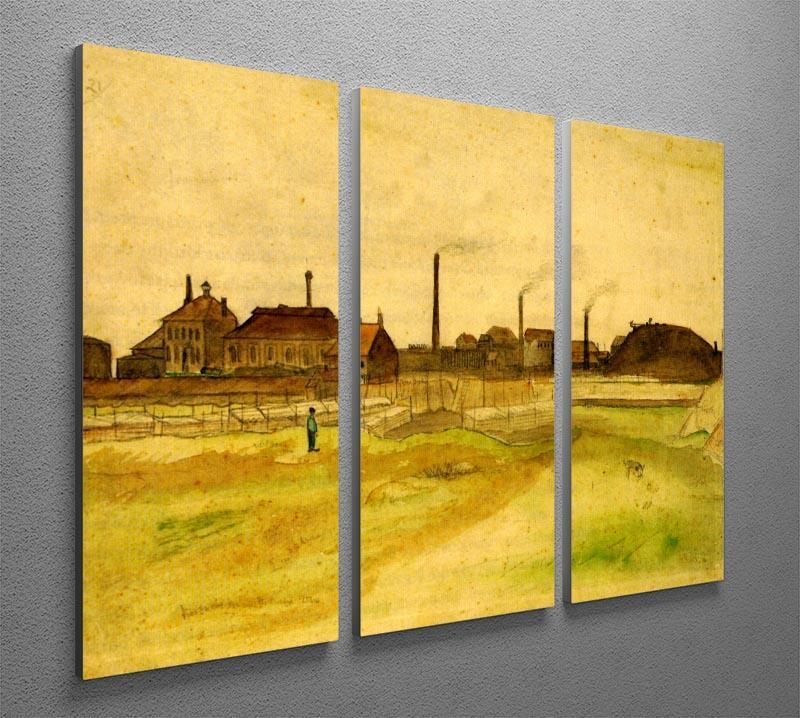 Coalmine in the Borinage by Van Gogh 3 Split Panel Canvas Print - Canvas Art Rocks - 4