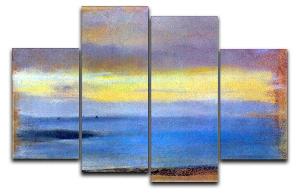 Coastal strip at sunset by Degas 4 Split Panel Canvas - Canvas Art Rocks - 1