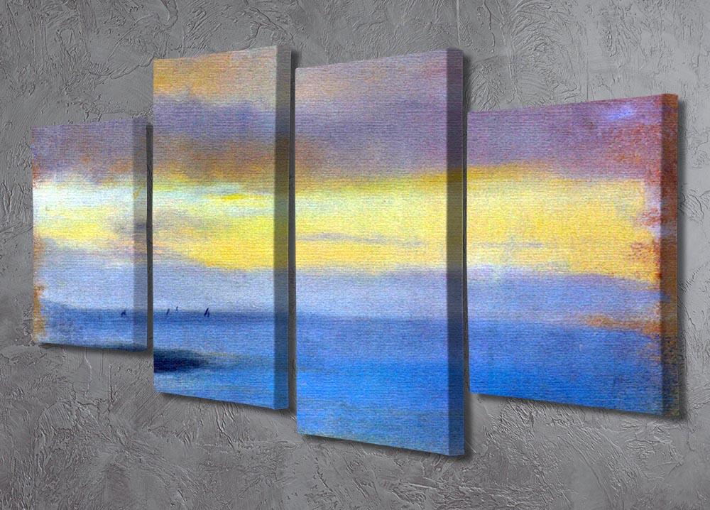 Coastal strip at sunset by Degas 4 Split Panel Canvas - Canvas Art Rocks - 2