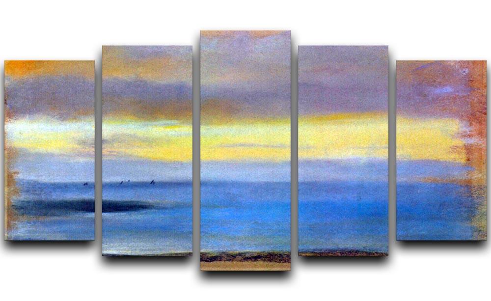Coastal strip at sunset by Degas 5 Split Panel Canvas - Canvas Art Rocks - 1
