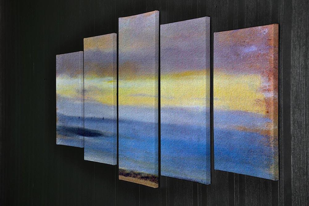 Coastal strip at sunset by Degas 5 Split Panel Canvas - Canvas Art Rocks - 2