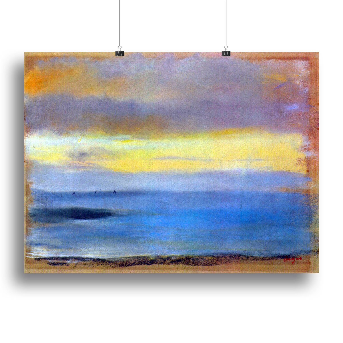 Coastal strip at sunset by Degas Canvas Print or Poster