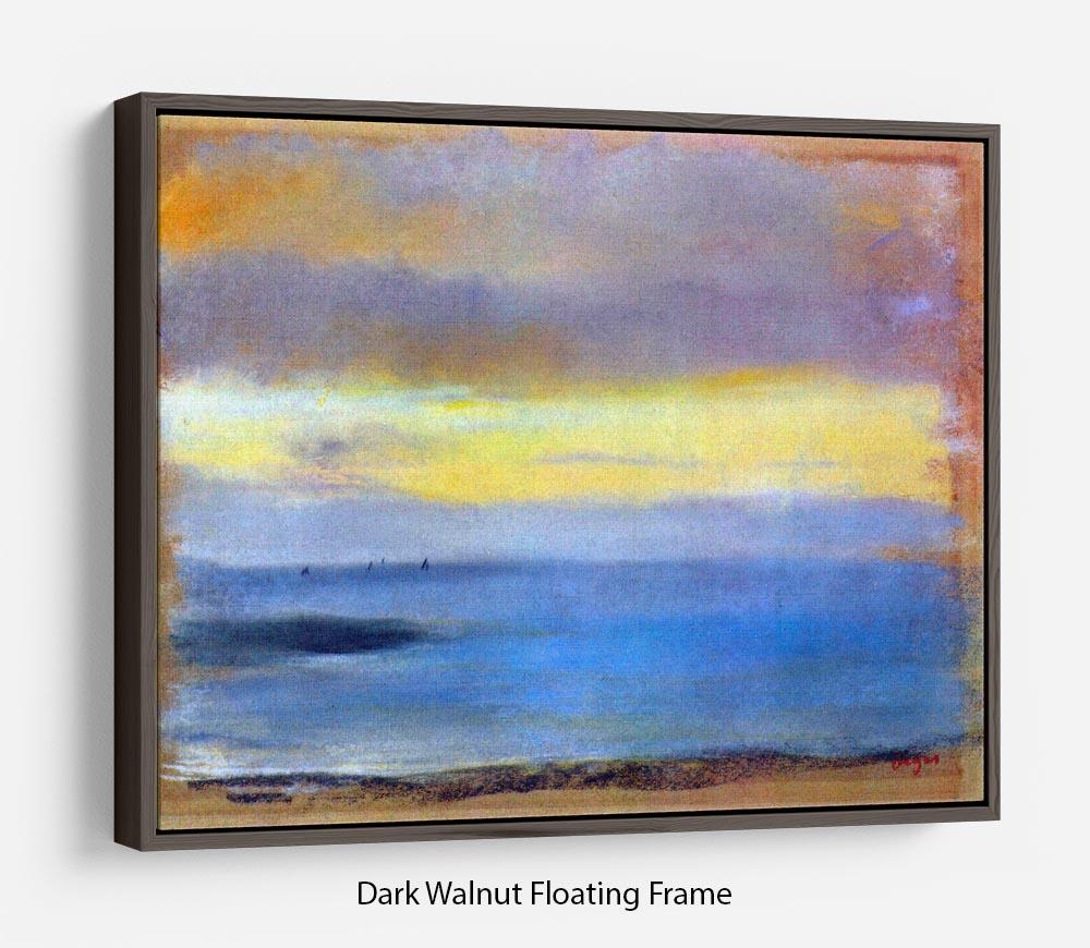 Coastal strip at sunset by Degas Floating Frame Canvas - Canvas Art Rocks - 5