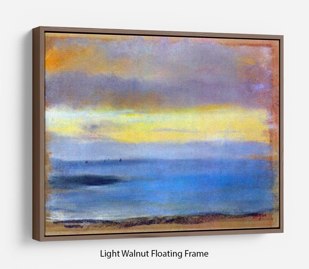 Coastal strip at sunset by Degas Floating Frame Canvas - Canvas Art Rocks 7