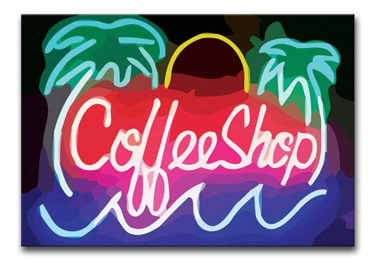 Coffee Shop Sign Print - Canvas Art Rocks - 1