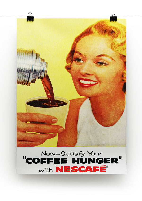 Satisfy Your Coffee Hunger Print - Canvas Art Rocks - 2