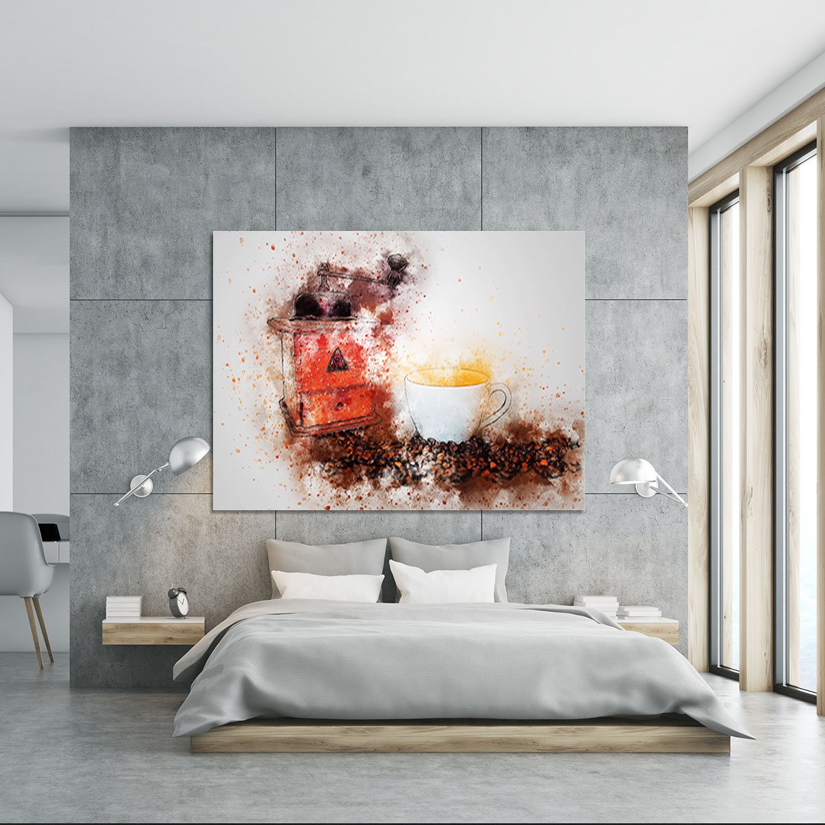 Coffee Painting Canvas Print or Poster