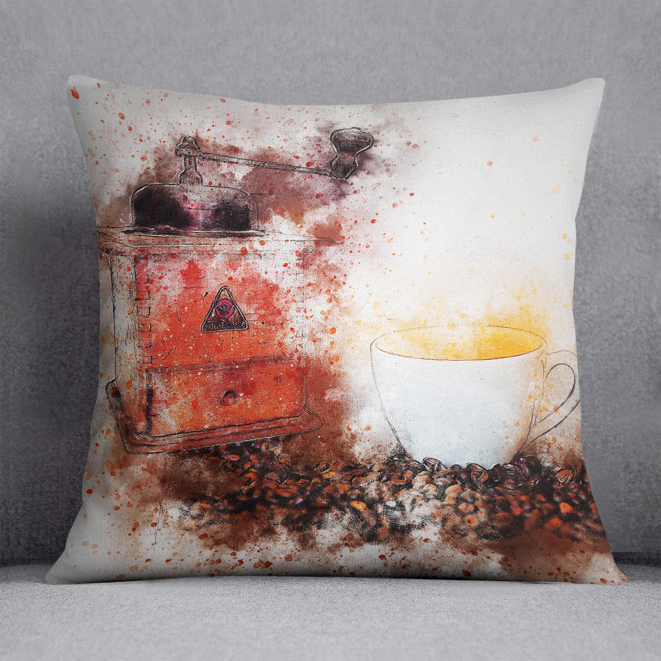 Coffee Painting Cushion