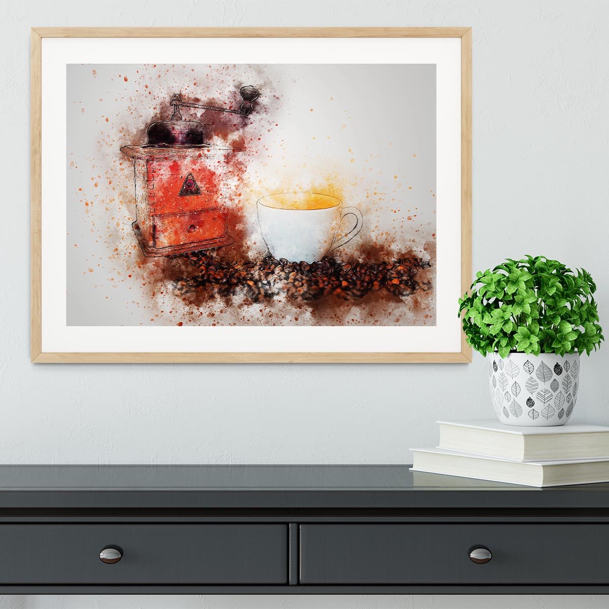 Coffee Painting Framed Print - Canvas Art Rocks - 3