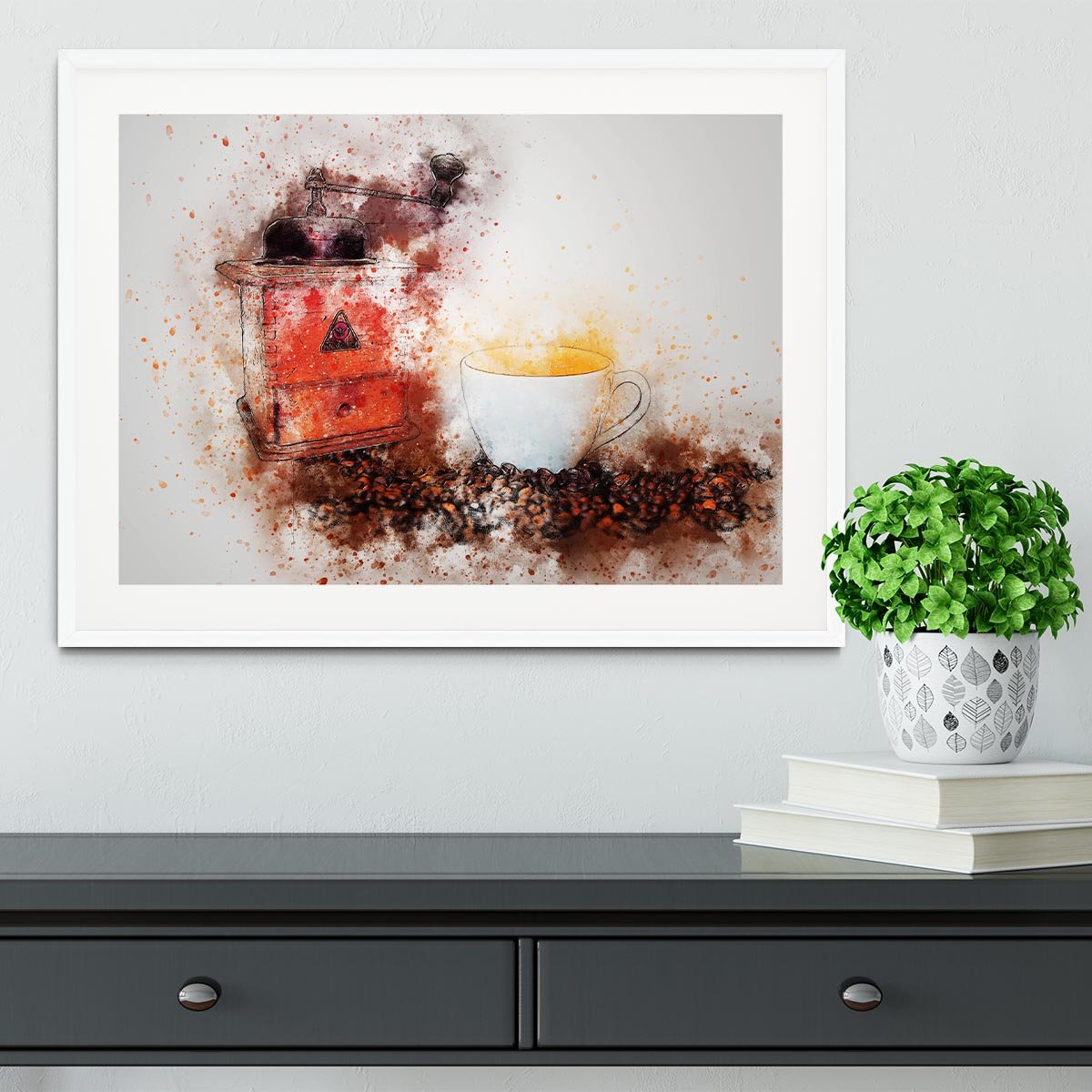 Coffee Painting Framed Print - Canvas Art Rocks - 5