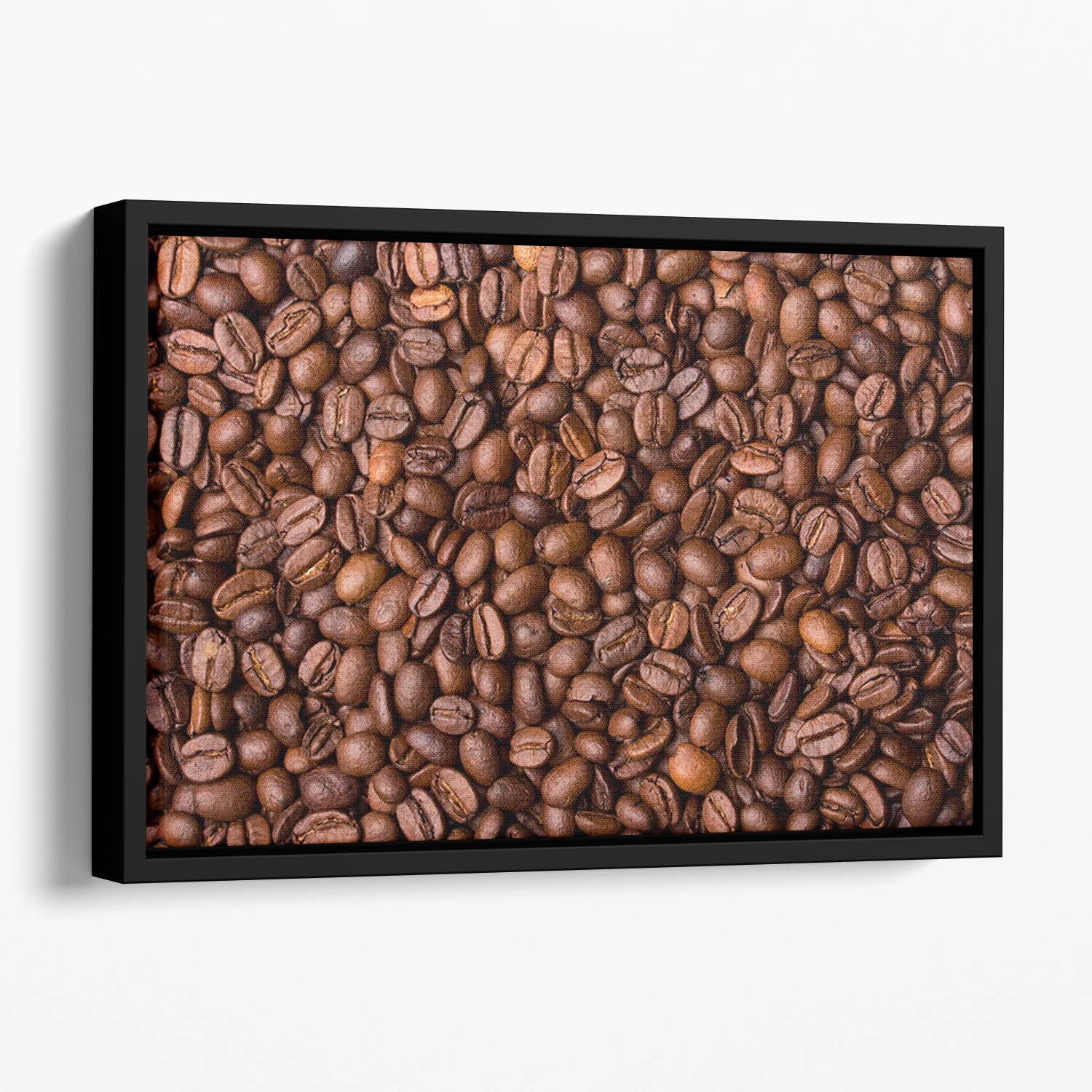 Coffee grains Floating Framed Canvas