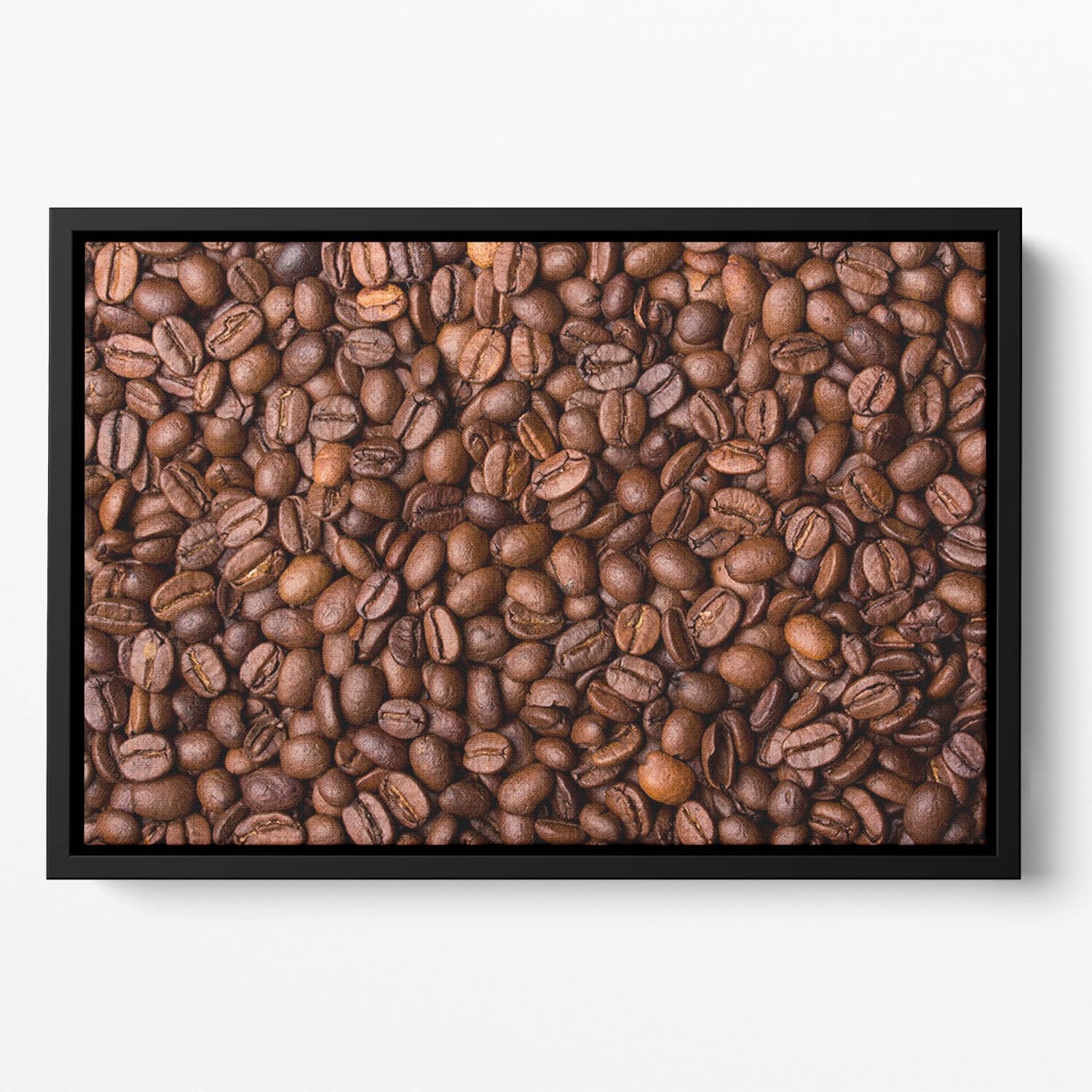 Coffee grains Floating Framed Canvas