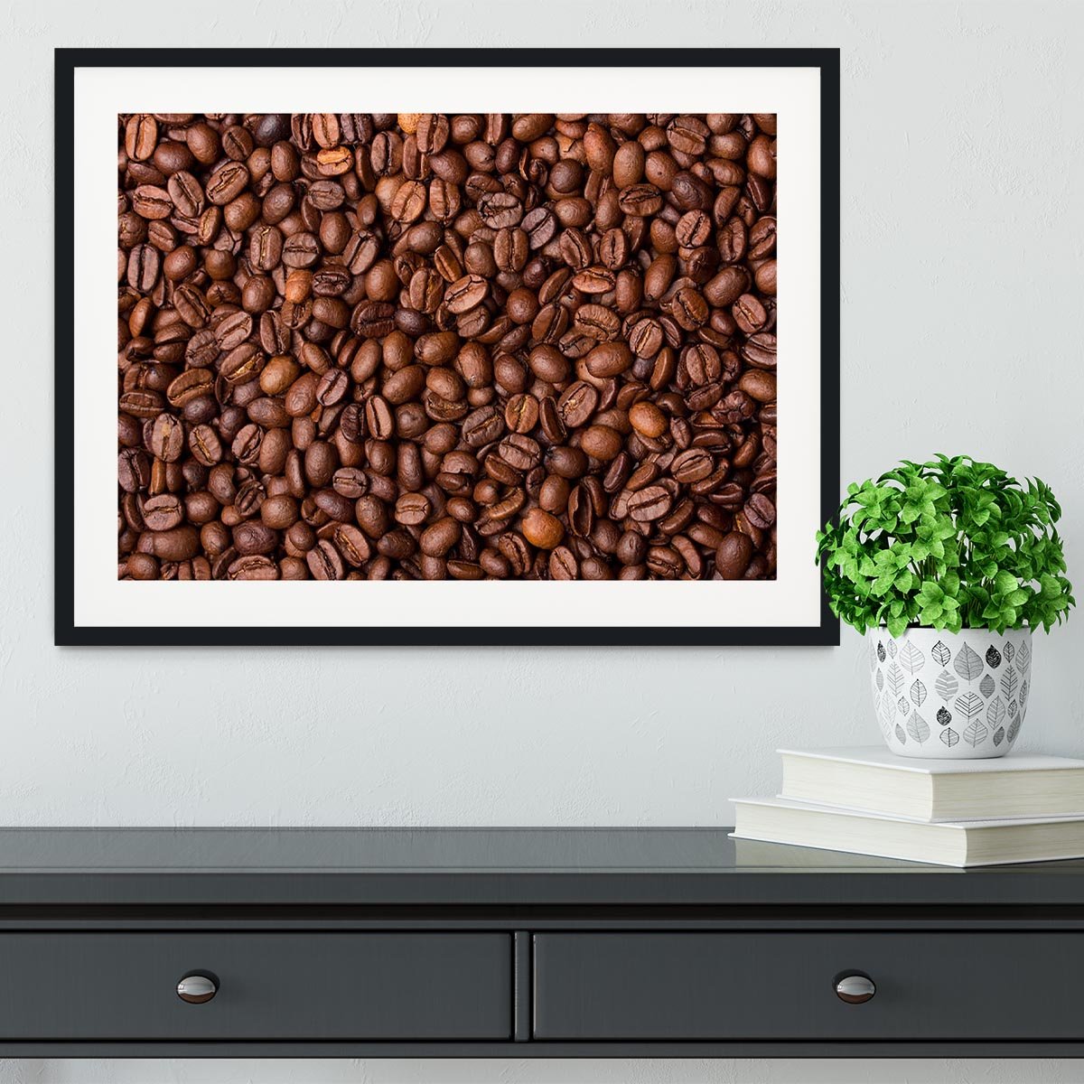 Coffee grains Framed Print - Canvas Art Rocks - 1