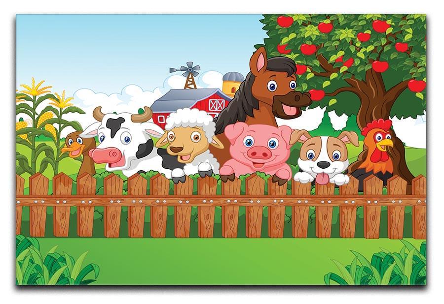 Collection farm animals Canvas Print or Poster - Canvas Art Rocks - 1
