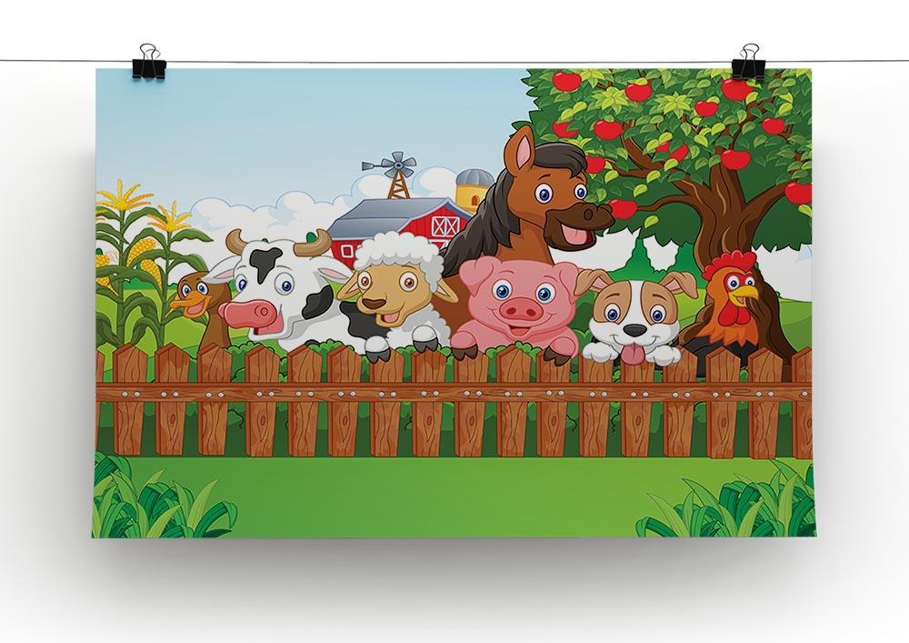 Collection farm animals Canvas Print or Poster - Canvas Art Rocks - 2