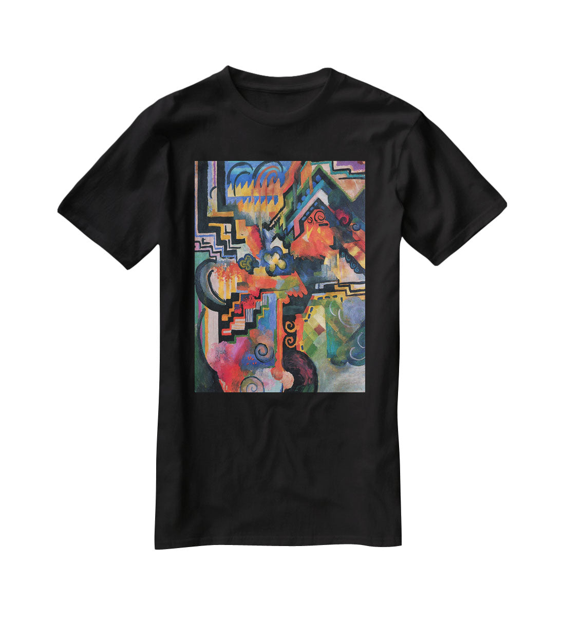 Colored composition Hommage o Sebastin Johann Bach by Macke T-Shirt - Canvas Art Rocks - 1