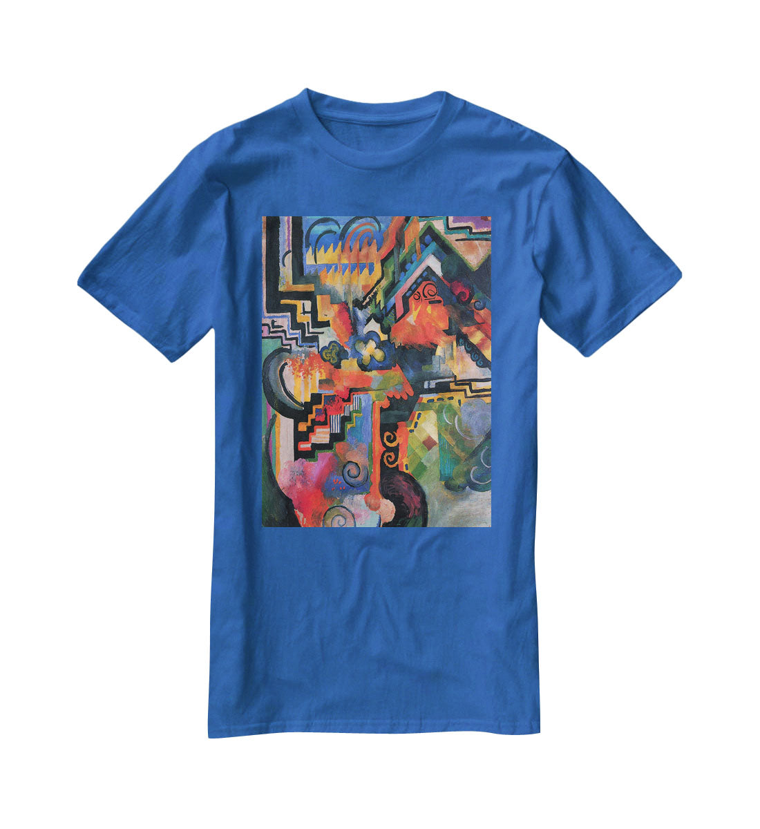 Colored composition Hommage o Sebastin Johann Bach by Macke T-Shirt - Canvas Art Rocks - 2