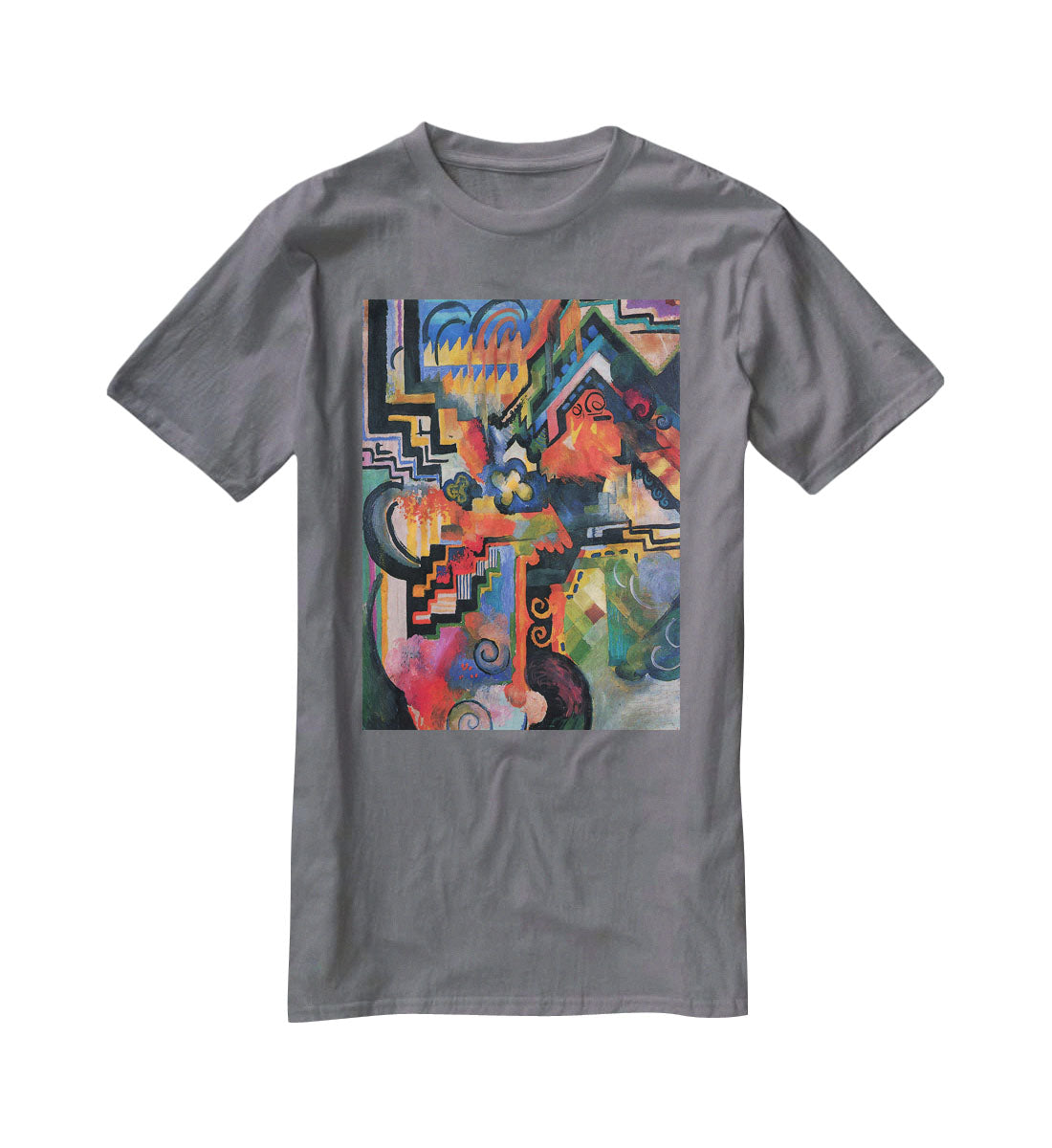 Colored composition Hommage o Sebastin Johann Bach by Macke T-Shirt - Canvas Art Rocks - 3