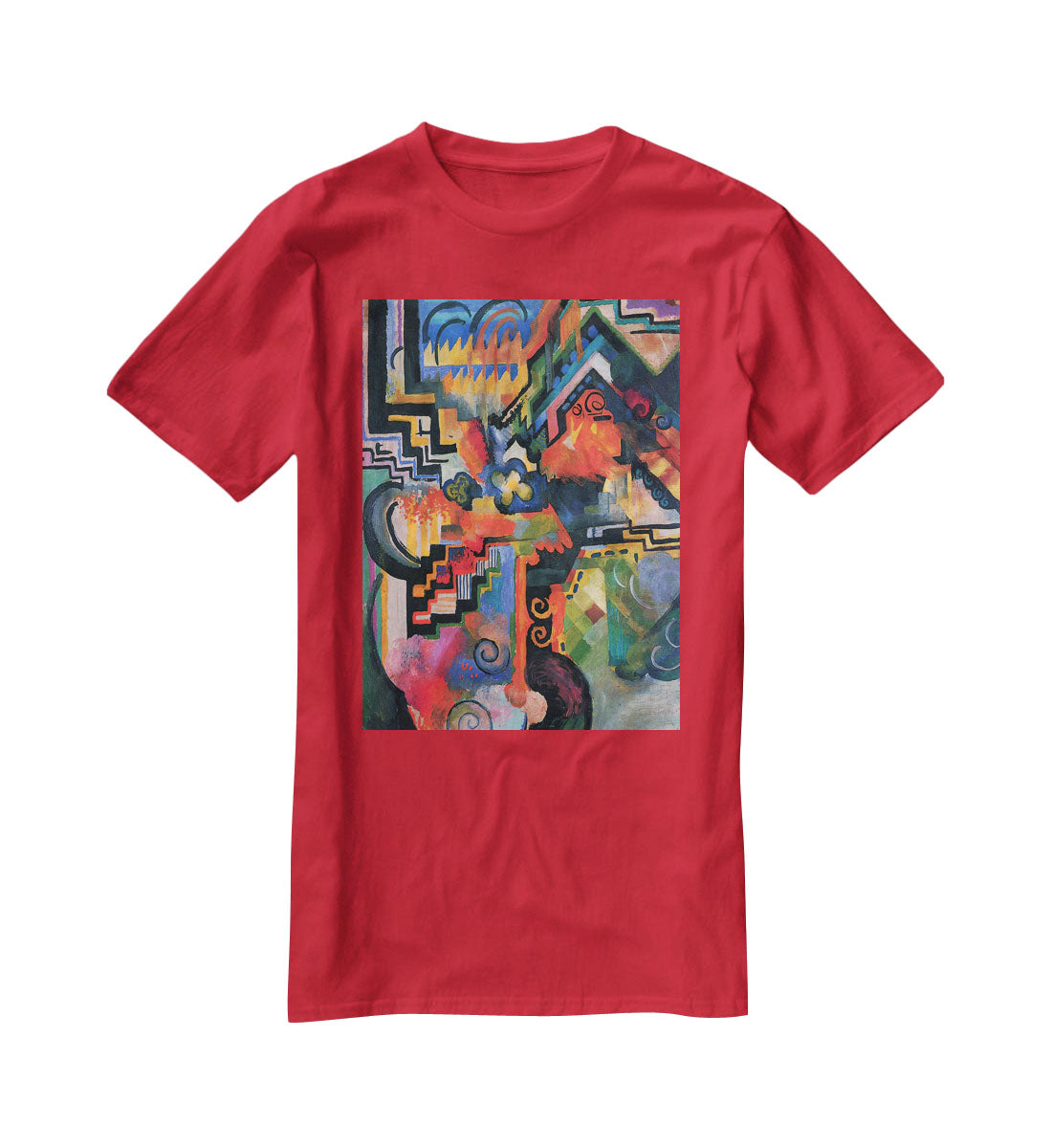 Colored composition Hommage o Sebastin Johann Bach by Macke T-Shirt - Canvas Art Rocks - 4