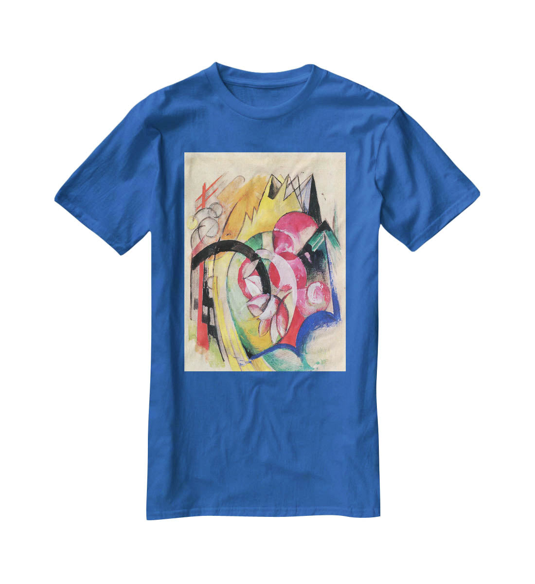 Colored flowers by Franz Marc T-Shirt - Canvas Art Rocks - 2