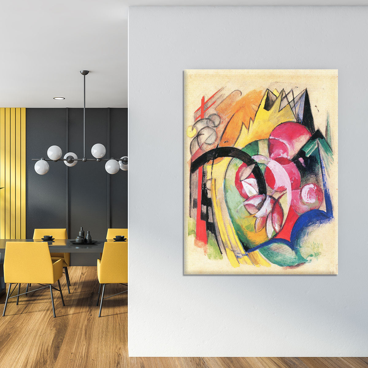 Colored flowers by Franz Marc Canvas Print or Poster - Canvas Art Rocks - 4