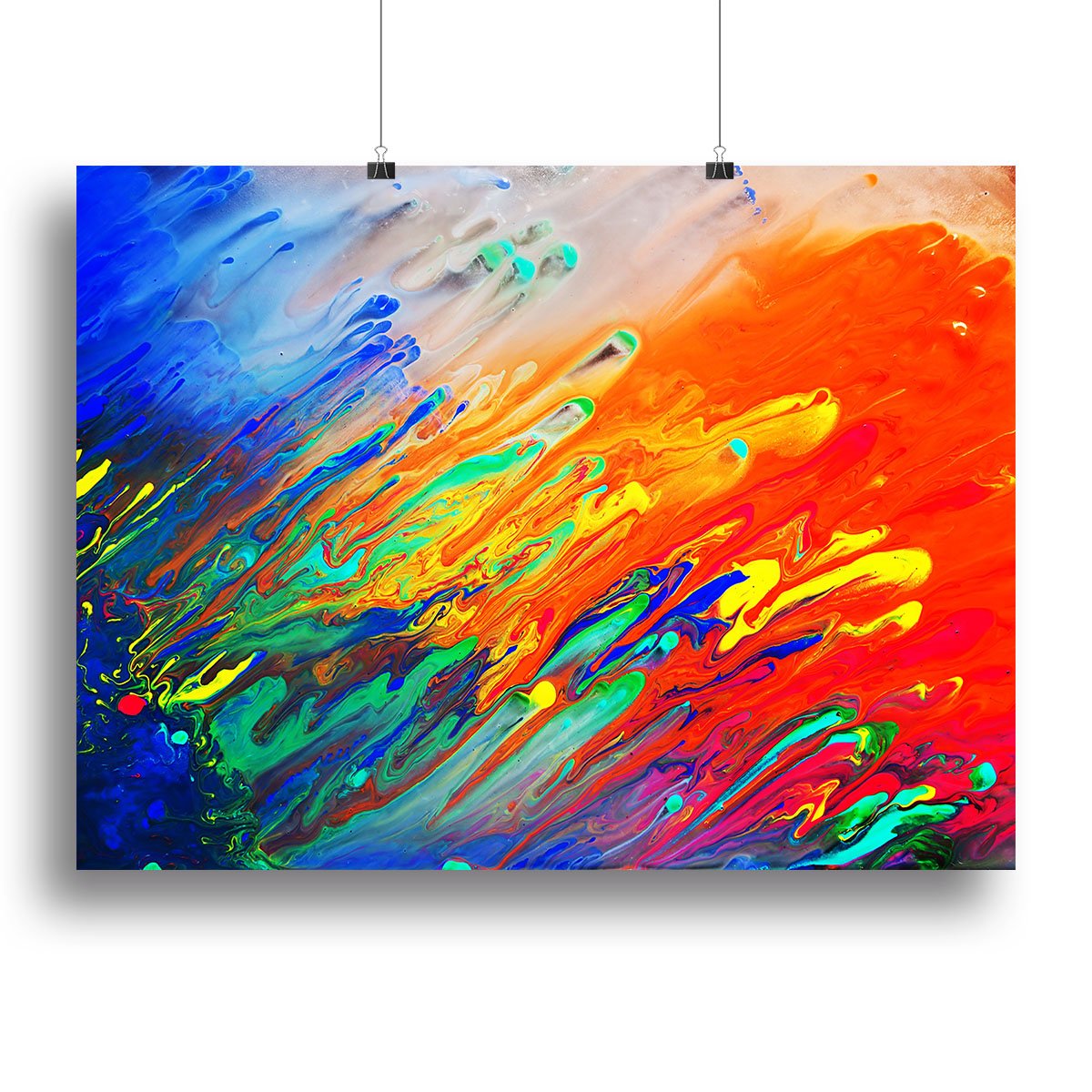Colorful abstract acrylic painting Canvas Print or Poster