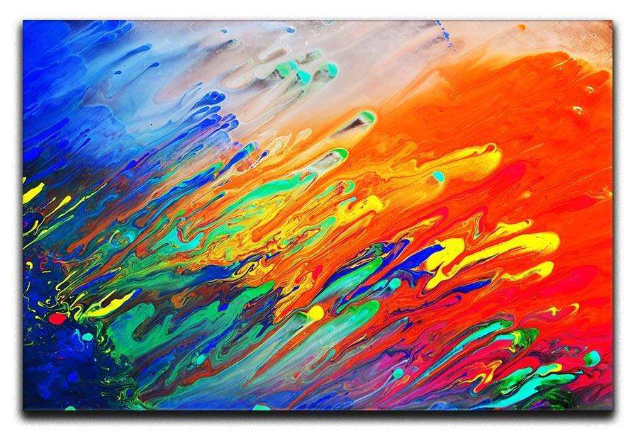 Colorful abstract acrylic painting Canvas Print or Poster  - Canvas Art Rocks - 1