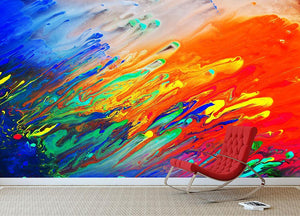 Colorful abstract acrylic painting Wall Mural Wallpaper - Canvas Art Rocks - 2