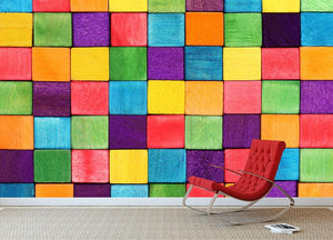 Colorful blocks Wall Mural Wallpaper - Canvas Art Rocks - 2