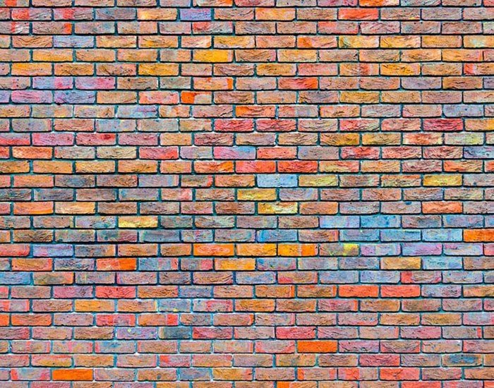 Colorful brick wall texture Wall Mural Wallpaper