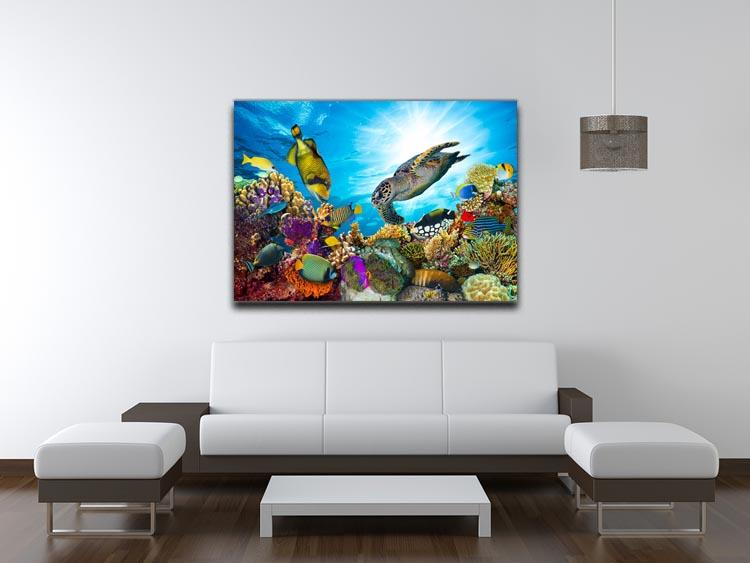 Colorful coral reef Canvas Print or Poster - Canvas Art Rocks - 4