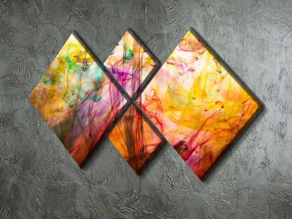 Colorful motion blur background 4 Square Multi Panel Canvas  - Canvas Art Rocks - 2