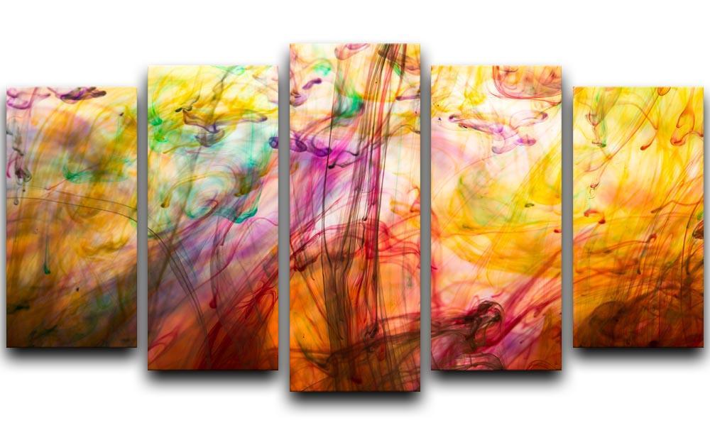 Colorful motion blur background 5 Split Panel Canvas  - Canvas Art Rocks - 1