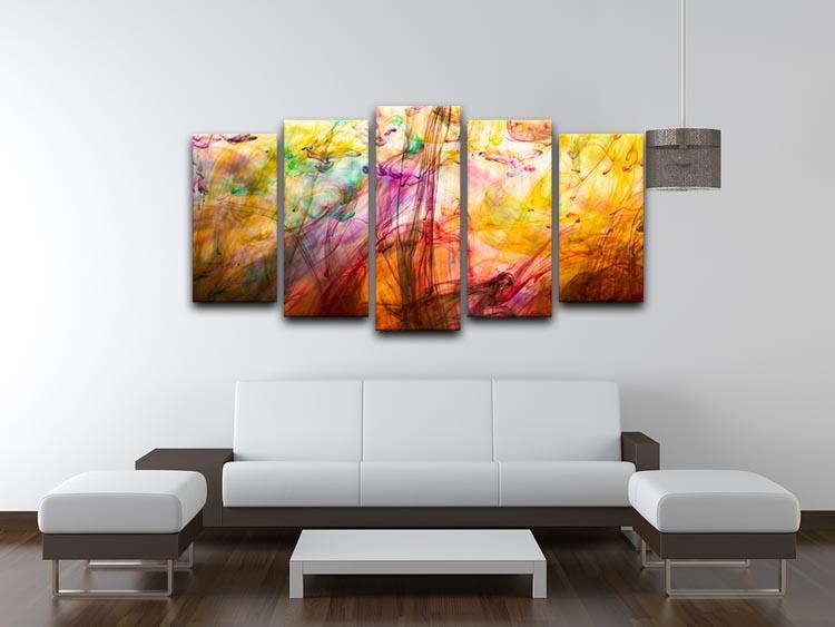 Colorful motion blur background 5 Split Panel Canvas  - Canvas Art Rocks - 3
