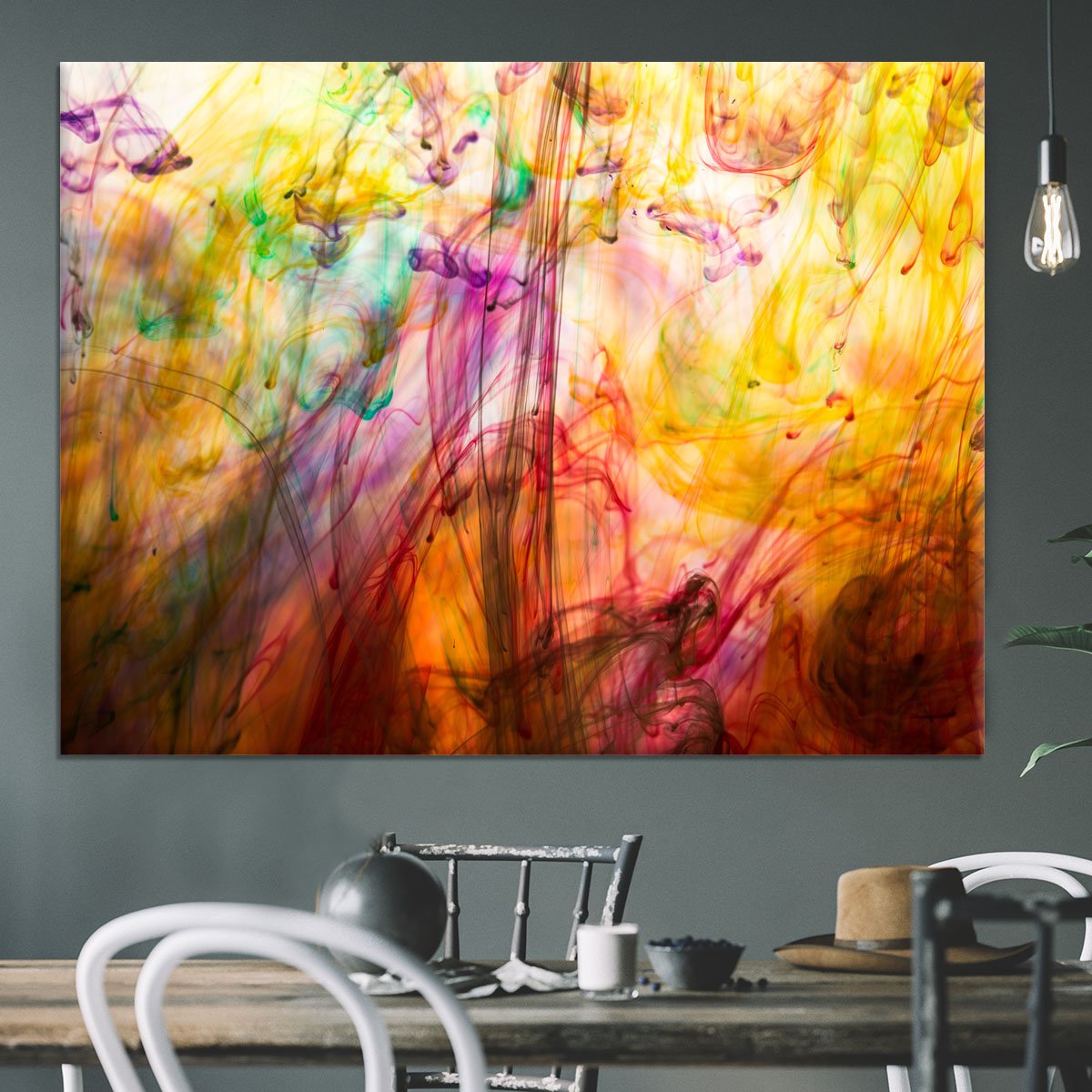 Colorful motion blur background Canvas Print or Poster