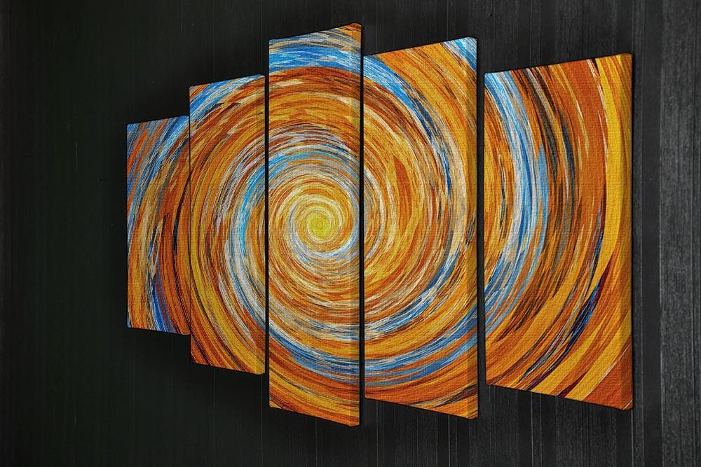 Colorful spiral fractal 5 Split Panel Canvas  - Canvas Art Rocks - 2