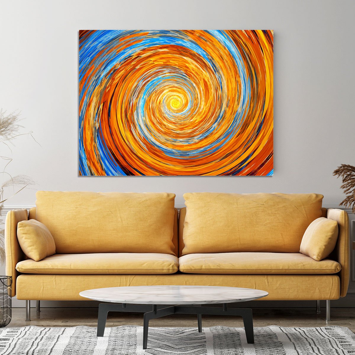 Colorful spiral fractal Canvas Print or Poster