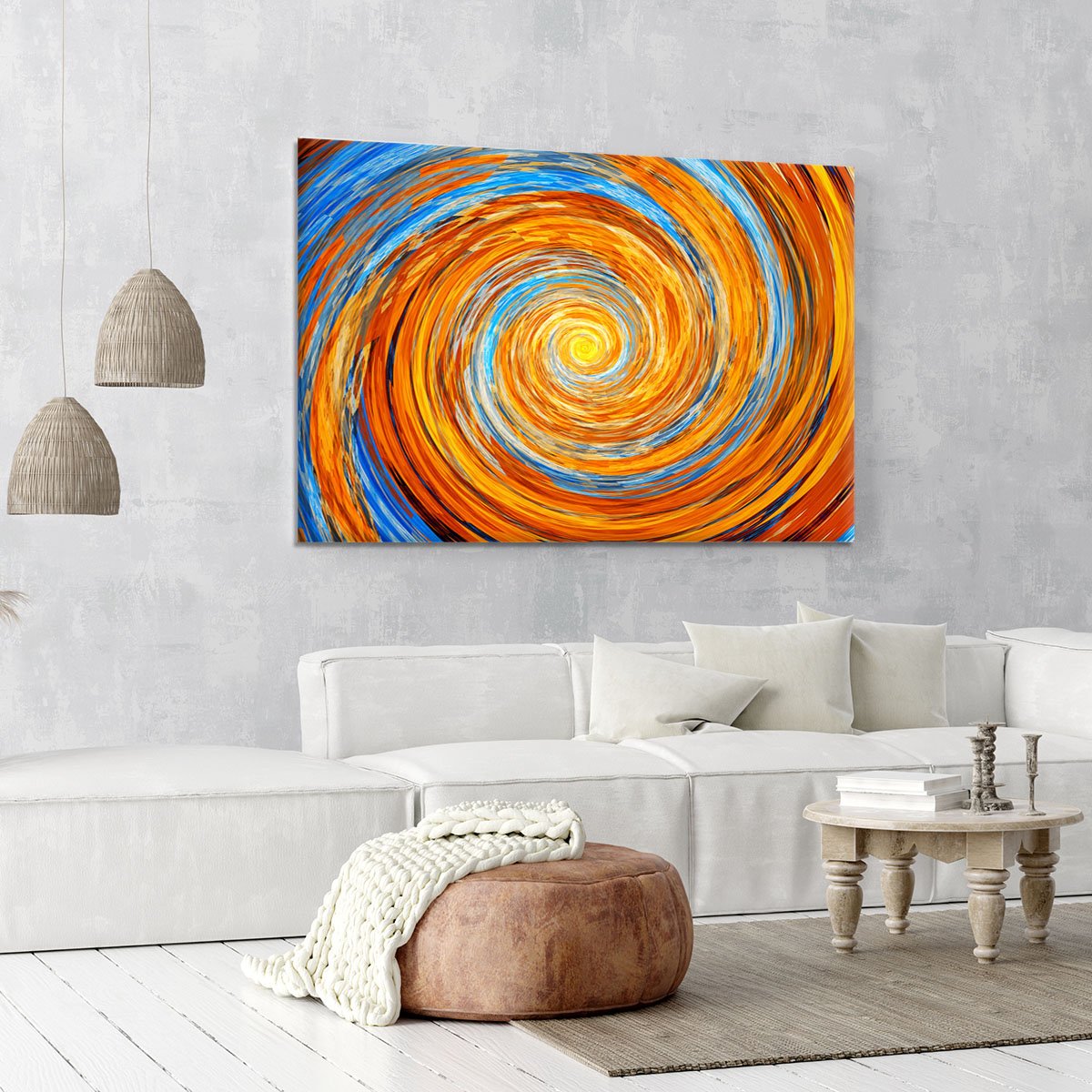 Colorful spiral fractal Canvas Print or Poster