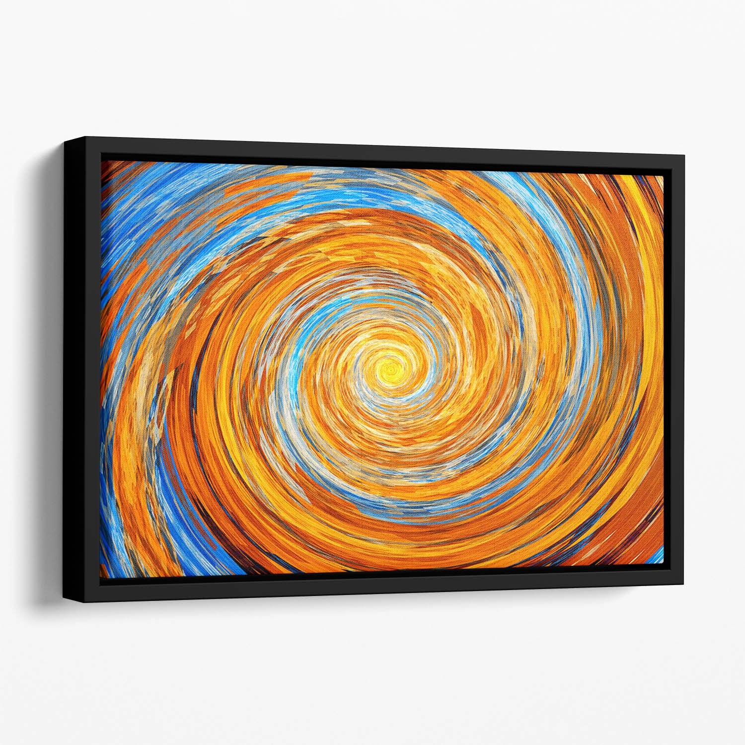 Colorful spiral fractal Floating Framed Canvas