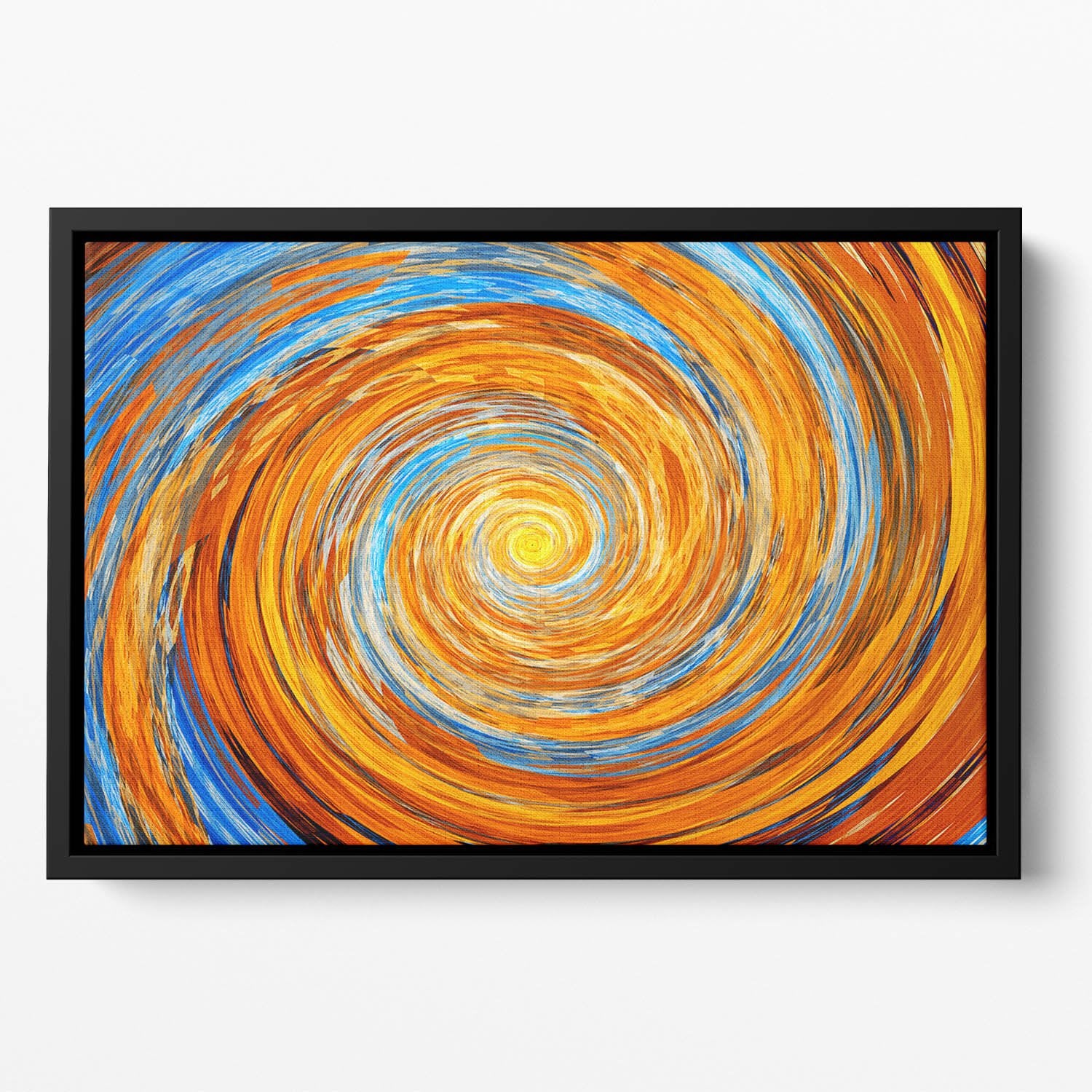 Colorful spiral fractal Floating Framed Canvas