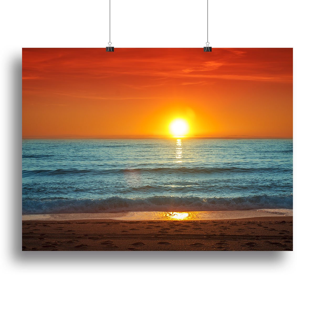 Colorful sunset over the sea Canvas Print or Poster