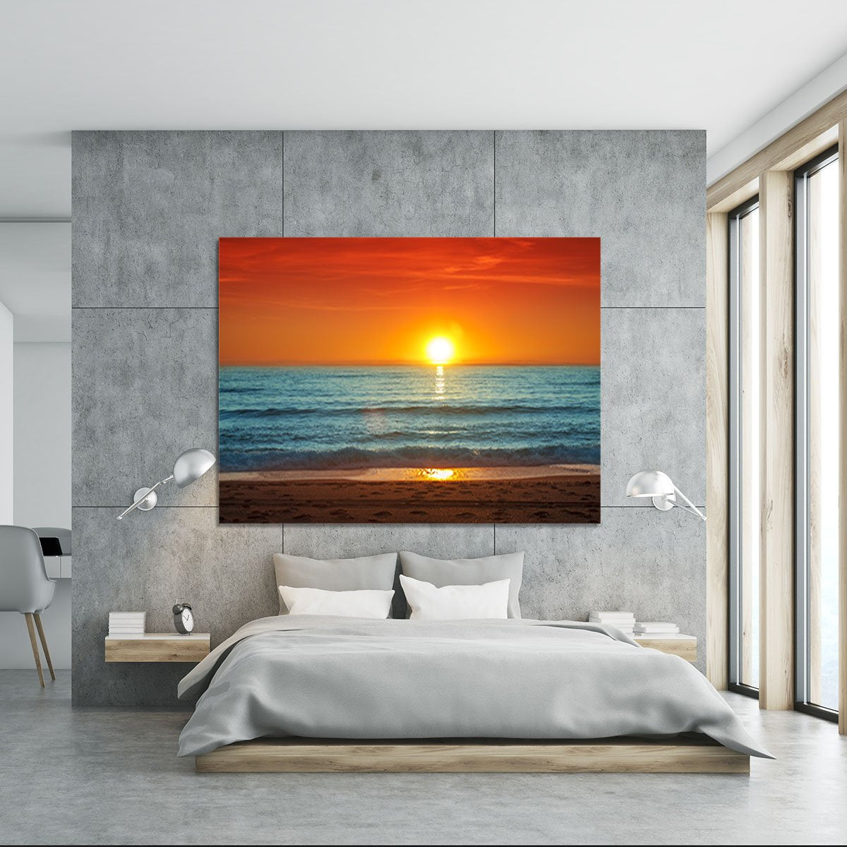Colorful sunset over the sea Canvas Print or Poster