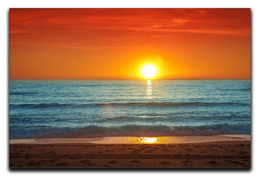 Colorful sunset over the sea Canvas Print or Poster - Canvas Art Rocks - 1