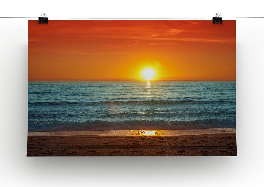 Colorful sunset over the sea Canvas Print or Poster - Canvas Art Rocks - 2