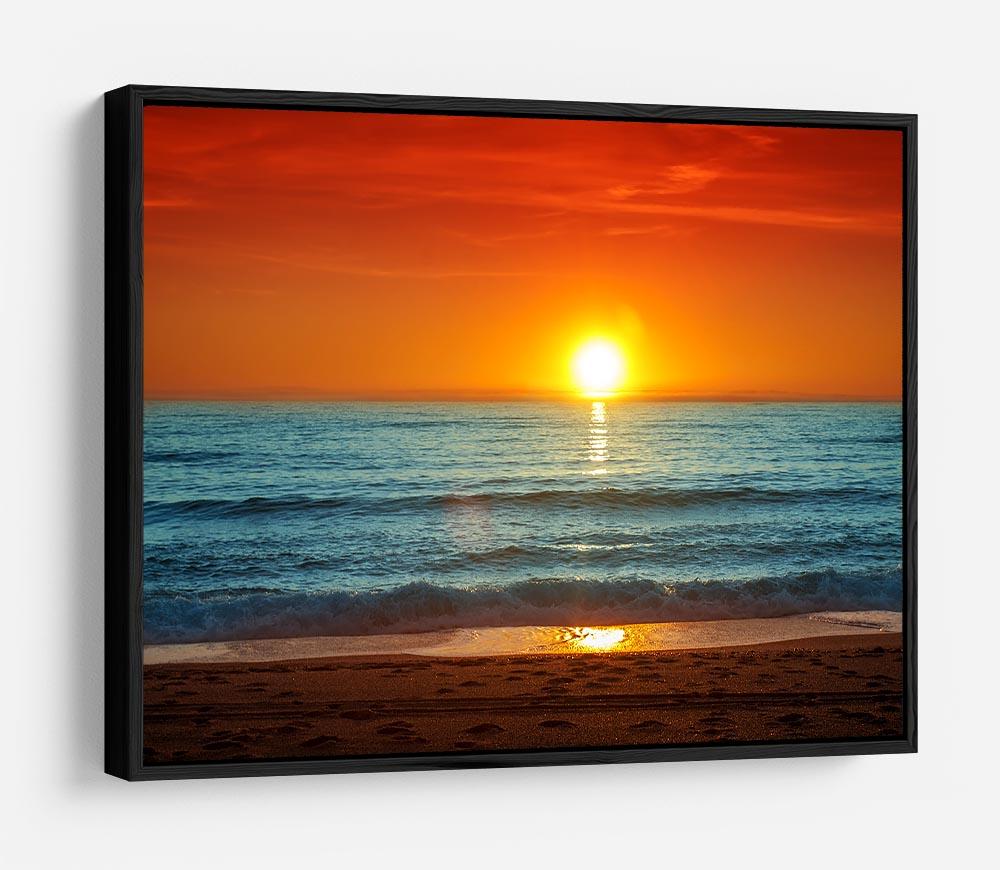 Colorful sunset over the sea HD Metal Print - Canvas Art Rocks - 6